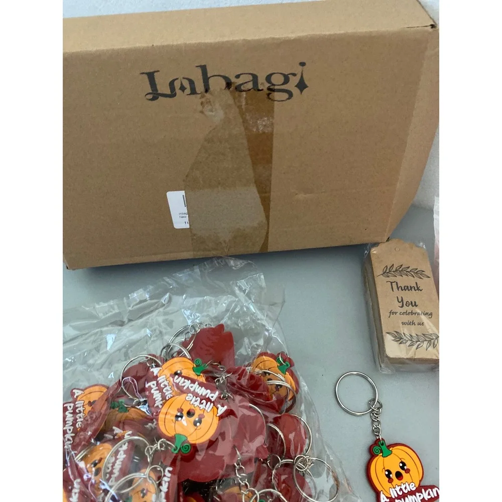 Lot of 50 Cute Pumpkin Keychains A Little Pumpkin Kawaii Halloween Party‎ Favor